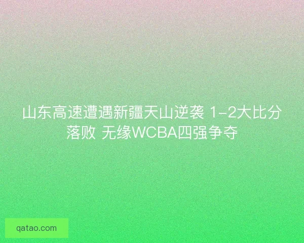 山东高速遭遇新疆天山逆袭 1-2大比分落败 无缘WCBA四强争夺